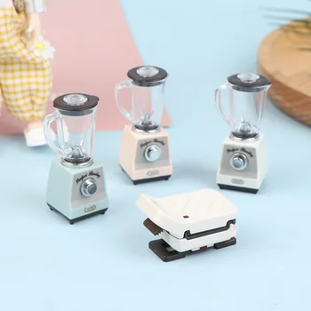 1: 12 Lėlės Namas Mini Kavos Aparatas, Sulčiaspaudė Virtuvės Elektros Lėlės Modelio Žaisliniai Virtuvės Baldų Micro Priedai Nuotrauka 2