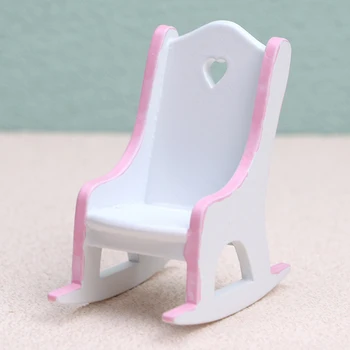 1:12 Miniatiūriniai Lėlių Kėdės Vaikams Supamoji Kėdė, Modelį, Baldai, Namų Gyvenimo Scena, Dekoro, Žaislų 1pc Nuotrauka 2