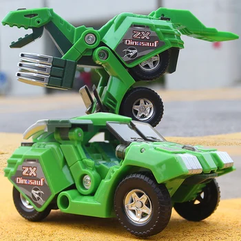 1PC Veiksmų skaičius, modelio garso ir šviesos deformacijos dinozaurų robotas žaislas anime statula automobilio plastikinių žaislų vaikams dovanų žaislas Nuotrauka 2