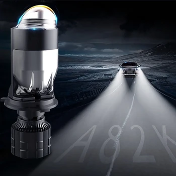 2 VNT Auto Lempos LED Žibintai H4 Lemputės, Žibintai Automobiliams, Aukštos artimąsias Turbo Ventiliatorius Baltos Spalvos Apšvietimas Nuotrauka 2