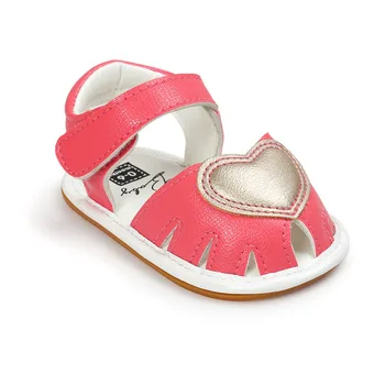 2020 Naujas Mados Širdies Stiliaus Vasaros PU Oda Kūdikių Bateliai Kūdikiams, Vaikiška Merginos sandalai Vaikas Naujagimiui sandalai 0-18months Nuotrauka 2
