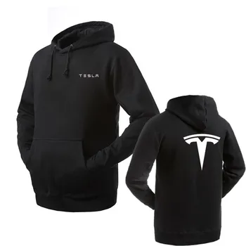 2021 Naujų Drabužių Tesla logotipas Mados puloveris Hoodie Atsitiktinis Vyrų Hoodies Palaidinės Spausdinti Puloveris Hoodie Medvilnės Nuotrauka 2