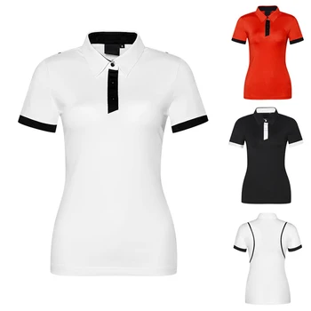 2022 korėjos Golfo Drabužių Moterų trumpomis Rankovėmis T-shirt Vasaros Greitai-Džiovinimo Slim Kvėpuojantis POLO Marškinėliai High-end Golfo Ponios drabužiai
