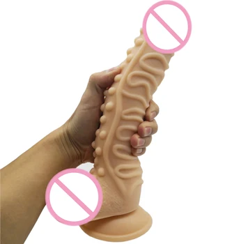 27*5CM didelių dalelių, didžiulis tikroviškas dildo gyvis varpos ilgio siurbimo taurės analinis dildo vibratorių moterų Masturbator Suaugusiųjų Sekso Žaislas Nuotrauka 2