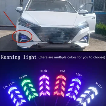 2vnt Automobilio LED DRL Šviesos važiavimui Dieną Automobilių Stilius Dinamiškas Streamer Srauto Gintaro Posūkio Signalo Įspėjimo Stiprintuvas Rūko Dieną Lempa