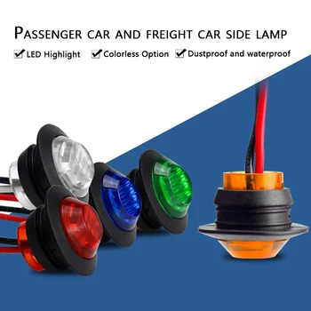 2vnt Sunkvežimių Signalo Lemputė LED Automobilio 12V Šviesos Lempos 3LED 3/4 colio Sunkvežimių Šoniniai Žibintai Autobusų Šoninio Automobilių Dekoratyvinis Aplinkos apšvietimo Priedų Nuotrauka 2