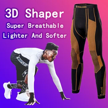 3D Vyras, Veikia Suspaudimo Kelnes Lauko Sporto Pėdkelnės, Kelnės Kvėpuojantis Dviračių Ilgai Kelnaitės Quick Dry Žiemos Žygiai Clothings