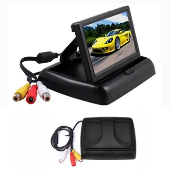 4.3 Colių TFT LCD Automobilinis Monitorius, Sulankstomas Ekranas galinio vaizdo Monitoriai