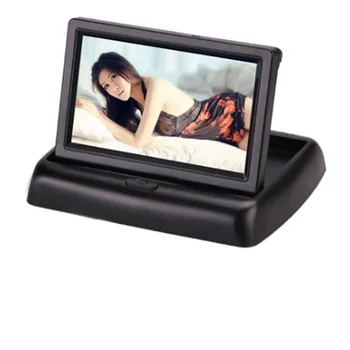 4.3 Colių TFT LCD Automobilinis Monitorius, Sulankstomas Ekranas galinio vaizdo Monitoriai Nuotrauka 2