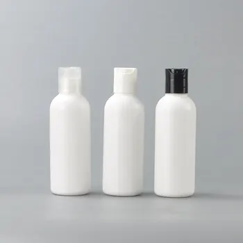 50pcs 100ml Tuščio Balto PE Plastiko Kosmetikos Losjonu Butelis Su Diskiniais Užsukamu Dangteliu Šampūnu PET Taros Dušo Želė Kosmetikos Butelis
