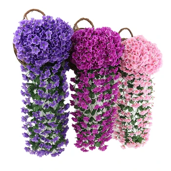 80cm Didelis Violetiniai Sienos Kabo Dirbtinių Gėlių String Augalų Vynuogių Sode Vestuvių Sienos Montuojamas Dekoravimo, Modeliavimo Gėlės