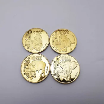 Afrikos Respublika Zambija Deimantų, Aukso Moneta Gyvūnijos Progines Kolekcines Monetos Pasisekė Iššūkis Monetos Moneta