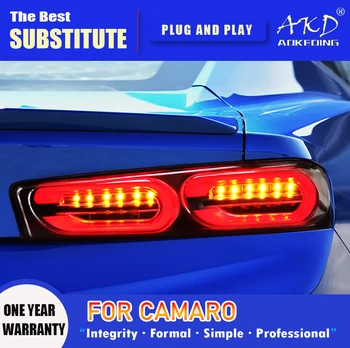 AKD Uodega Lempa Chevrolet Camaro LED Uodegos Šviesos 2016-2019 Camaro Priekiniai Rūko Stabdžių Posūkio Signalo Automobilių Priedai Nuotrauka 2