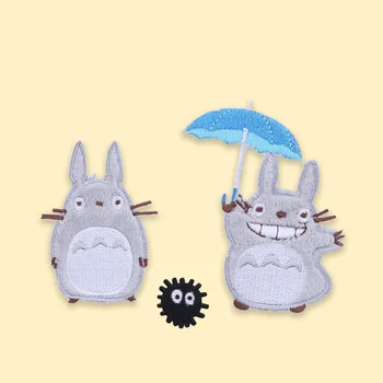 Animacinių Filmų Mano Kaimynas Totoro Gyvūnų Lopai Drabužius Anglių Kamuolys Elf Siuvinėjimo Appliques Vaikų Drabužių Priedai