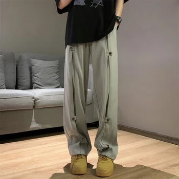 Asmenybės Sweatpants Žmogus Naują Atsitiktinis Kelnės, vyriškos Mados Tiesios Kelnės Vyrams Japonijos Streetwear Hip-hop Mopping Kelnės