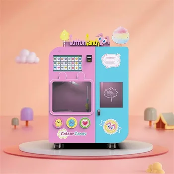 Automatinis Cotton Candy Mašina Prekybos savitarnos Zefyrai Sponge Cotton Candy automatas už Pasakų Siūlas Maker