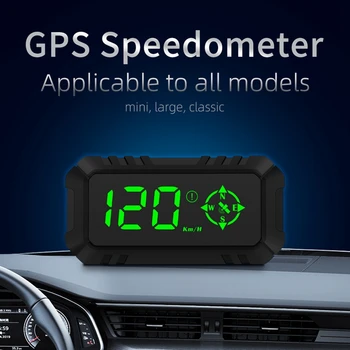 Automobilių HUD GPS Ekranas Skaitmeninis Spidometras Automobilių Head-Up Display Per didelio Greičio Signalą Universalus Visiems Automobiliams Nuotrauka 2