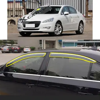 Automobilių Lipdukas Plastikinių Langų Stiklo Vėjo Skydelis Lietaus/Saulės Dūmų Gard Ventiliacijos, Apsaugos Peugeot 508 2011-2018