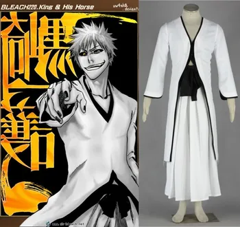 Balinimo Cosplay balta Kurosaki ichigo įdiegta 1 karta anime cosplay helovinas Kostiumai