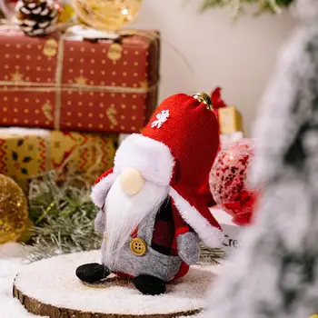 Beveidis Lėlės Nykštukai Ir Kalėdų Gnome Pliušinis Papuošalai Rankų Darbo Santa Elf Lėlės, Papuošalai Nuolatinis Gnome Stalo Dekoras Namuose Nuotrauka 2