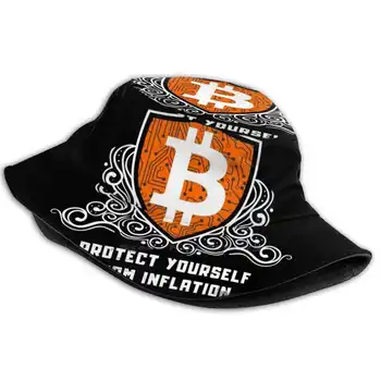 Bitcoin Apsaugoti Nuo Infliacijos Unisex Vasaros Lauko Apsaugos Nuo Saulės, Skrybėlę Bžūp Bitcoin Bitcoin Shield Blockchain Kriptografijos Nuotrauka 2