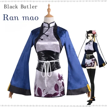 Black Butler Ciel Phantomhive Cosplay Kostiumų Japonų Anime Karnavalas Šalies Vienodas Mėlyna Katė Cheongsam