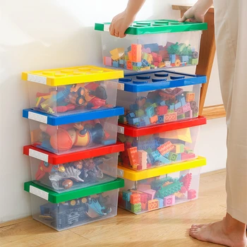 Blokai talpinimo Plastiko Žaislas Plytų Organizatorius Skaidrus Konteineris Vaikams, Lėlės Drabužiai Įvairenybės Užkandis Tabletes