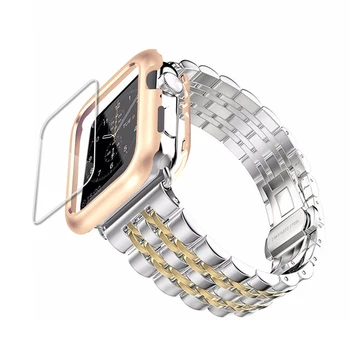 byloje+Diržu, Apple Watch band 42mm 38mm iwatch Nerūdijančio Plieno pulseira Drugelis watchband 