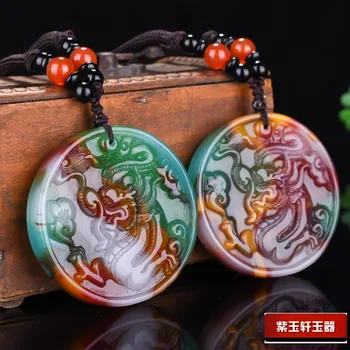 Colar com pingente de jade, pingente gamtos esculpido em chinês, joias de jadeíte, acessórios de moda para homens e mulheres, p