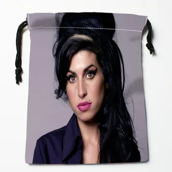 Custom Amy Winehouse Raišteliu Krepšiai Atspausdintas dovanų maišeliai 18*22cm Kelionių Maišelis Laikymui Drabužių, Rankinės Makiažas Maišelį W-616