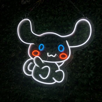 Custom Led Mielas Cinnamorol Japonijos Katė Anime Neon Flex Šviesos Ženklas Namo Kambario Sienų Dekoras Kawaii Miegamojo Sienų Apdaila