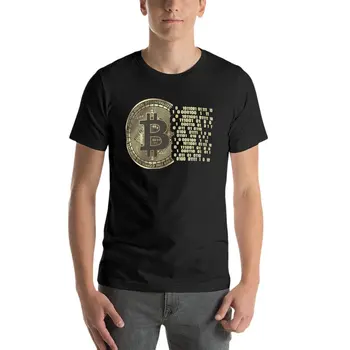 Derliaus Aukso Bitcoin Negabaritinių T Shirts Vasaros vyriškų Drabužių 100% Medvilnės Streetwear Didelis Dydis Viršūnes Tee
