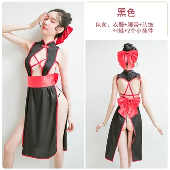 Didmeninė 2021 naujas seksualus seksualus kostiumas, cosplay vienodas pagundai stebėjimo seksualus plyšio kimono apatiniai Nuotrauka 2