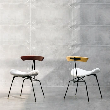 Dizainas Modernus Nordic Kėdė Lounge Prabangus Valgomasis Elegantiškas Lauko Švari Kėdė Meno Minimalistinio Sedie Sala Da Pranzo Namų Baldai Nuotrauka 2