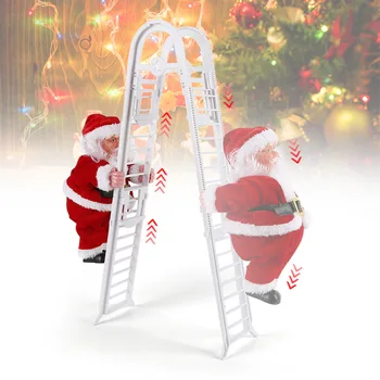 Du Kartus Laiptai Elektros Laipiojimo Laiptais Kalėdų Senelio Lėlės, Žaislai, Namų Dekoro Lauko Kalėdų Papuošalai Kalėdų Dovana Vaikams, Žaislai, Muzika