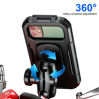 Dviračių Telefono Laikiklis, atsparus smūgiams 360° Universalus GPS Nuoma Telefono Turėtojas MTB Road Bike, Motociklų Vandeniui Telefono dėklas Laikiklis Nuotrauka 2