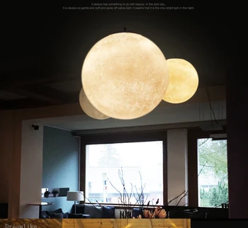 Europos stiliaus naujas mėnulio formos LED pakabukas lempa, Miegamasis žibintai koridorius, viešbučio studijų valgomasis patalpų lengvosios 60cm didelis dydis