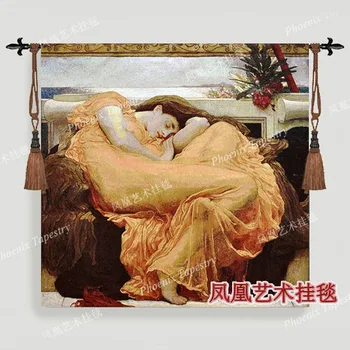 Europos žinomų paveikslų Deivė Venera sienos kabo gobelenas Medvilnė 100X100cm Namų tekstilės deco Tapiz Tapisserie H120