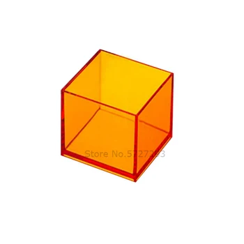 Fluorescentinės Oranžinės Aikštėje Akrilo Rodyti Langelį Figūra Ir Mažų Žaislų Anti-Dust Proof Atveju Bazės