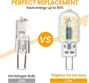 G4 LED Lampadina, 3W Lemputė g4,450 Liumenų, AC/DC12V, 360 ° Angolo di Luce, Dimmerabile LED G4 Lampadina，Senza 