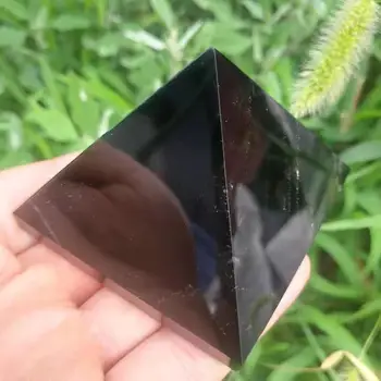 Gamtos Obsidianas Piramidės Natūralių Kristalų Chakra Gydymo Nuotrauka 2