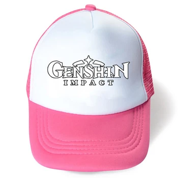 Genshin Poveikį Akies Bžūp Vasaros Beisbolo kepuraitę Anime Sunkvežimio vairuotojas Hat Net Moterys Mensports bžūp Beisbolo kepuraitę