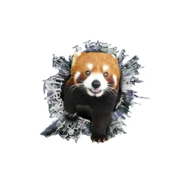 Gyvūnų Decal 3D Mielas Raudona Panda Automobilių Lipdukas Atspindintis Lipdukas Vandeniui, Saulės PVC Automobilių Stiliaus Lipdukai