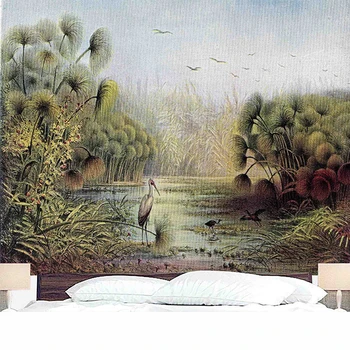 Impresionistų gamtos kraštovaizdžio, gobelenas sienos kabo miegamojo fone vargo freskos tapiz para sofa
