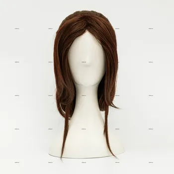 Išpuolis Titan Hange Zoe Perukas 40cm Ruda Karščiui Atsparių Sintetinių Plaukų Įrašą plaukai surišti į uodegą Cosplay Perukai + Perukas Bžūp + Akiniai