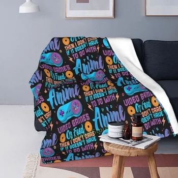Jei Jis Doesnt Turi Daryti Su Anime Vaizdo Žaidimus Ar Maistą, Tada I Dont Care Mesti Antklodę 3D atspausdintas sofa-lova, miegamojo dekoratyviniais antklodė Nuotrauka 2