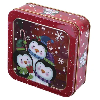 Kalėdų Dėžutės Skarda Sausainių Dėžutėse Dovanų Candyholiday Alavuotoji Skarda Dėžės Jar Tuščias Metaliniais Dangteliais Gydyti Dangtis Gali Saugojimo Containercookies Naudai Nuotrauka 2