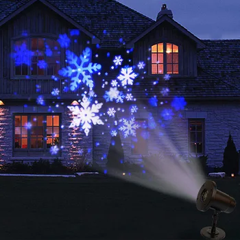 Kalėdų Snaigės Projektoriaus Lempa LED Sningant Projektorius Žibintai Sniego Kritimo Kraštovaizdžio Projekcijos, Šviesos, Lauko Šalies Weddi