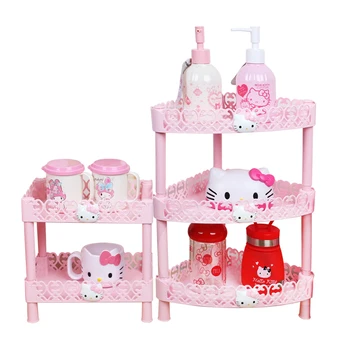 Karšto pardavimo graži rožinė mergaitė širdies plastiko nėrinių stalčiuko, virtuvė, tualetas, vonios kambarys organizatorius darbalaukio dviejų sluoksnių, lentynos
