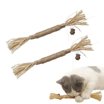 Katžolių Katę Kramtyti Žaislus Kramtyti Valymo Silvervine Lazdos Kačiukas Catmint Molinis Patalpų Interaktyvus Kramtyti Stick Žaislai Kačių Pet